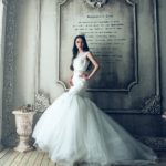 polyester wedding dress