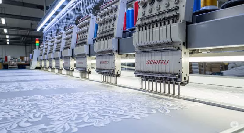 schiffli machine embroidery