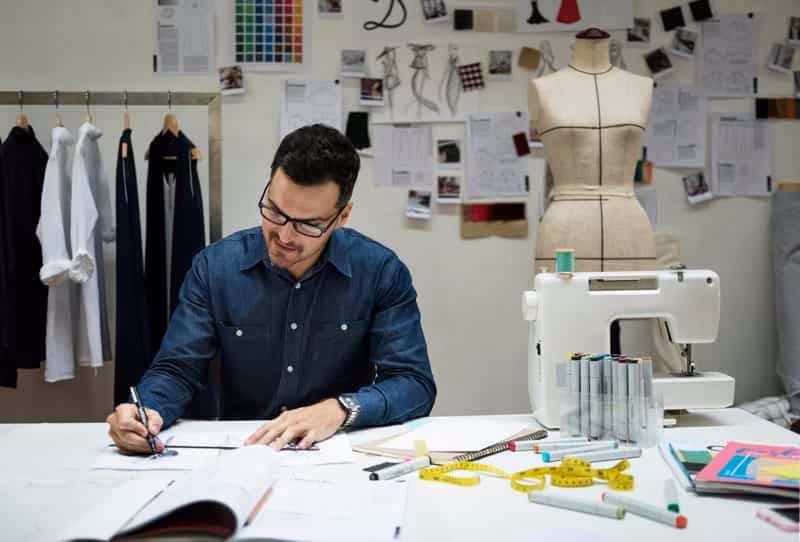 Flat schematics and fashion illustrations