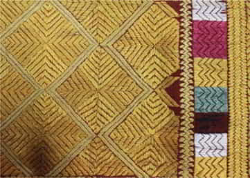 Close view of Bagh, fully embroidered wrap