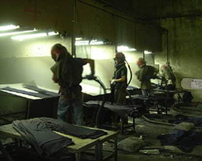 Figure 1.5 Sand blasting.