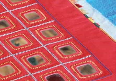 Lambadi embroidery with mirror work