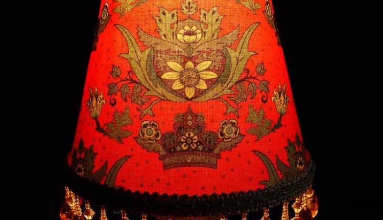 Red Morris Candle Lampshade or Chandelier Shade
