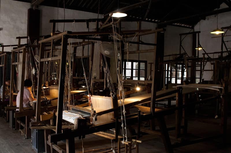 antique wooden loom