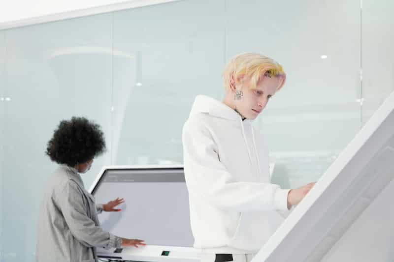 futuristic office environment