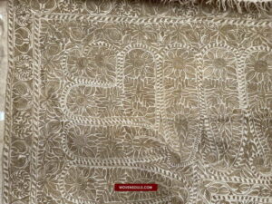 Blue - Cotton Kashida Embroidery Stole 06