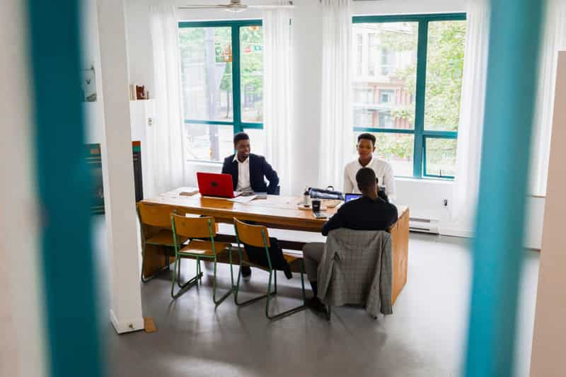 people in office