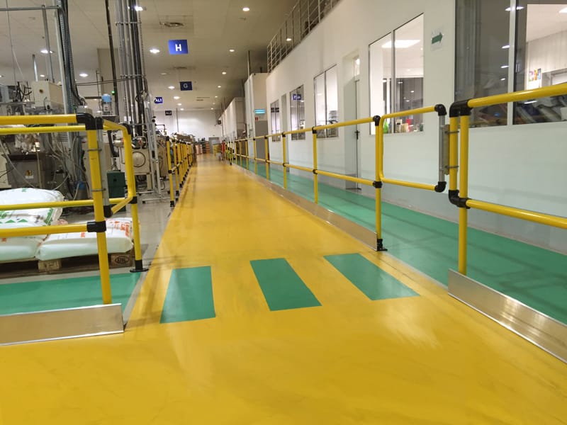 safety signage, protective barriers