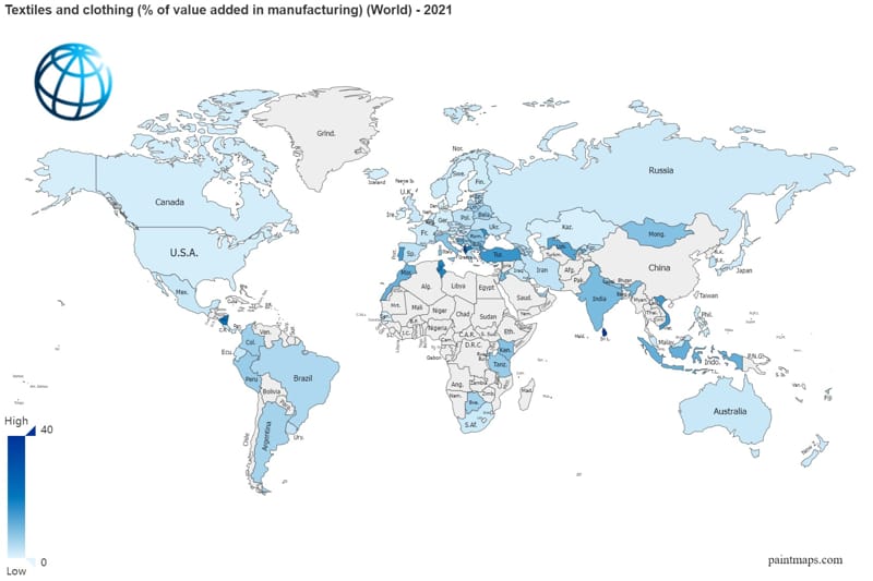world map with digital overlays of production data
