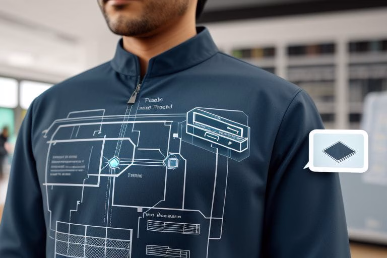 tech stack behind AR-enabled textile simulation Diagram showing the tech stack behind AR-enabled textile simulation