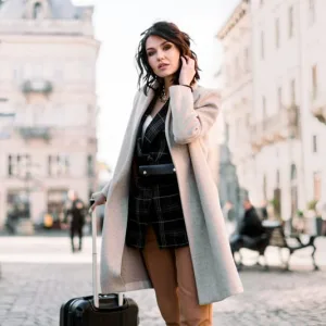 woman in coat