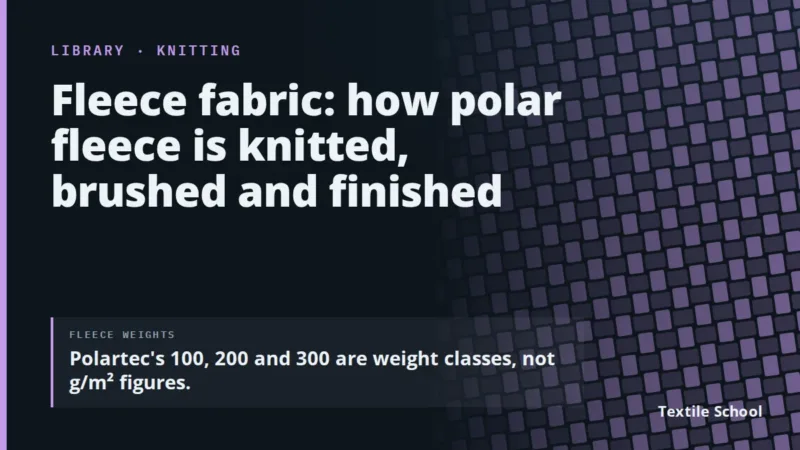 Fleece fabric: Polartec's 100, 200 and 300 are weight classes, not g/m² figures.