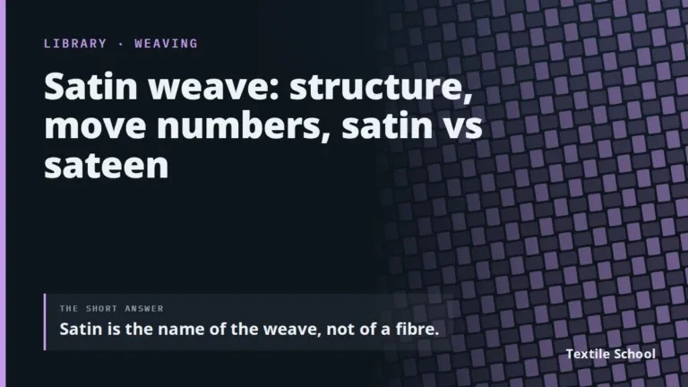 Satin Weave: Structure, Satin vs Sateen, and Satin Fabrics