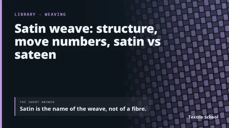 Satin weave: satin is the name of the weave, not of a fibre.