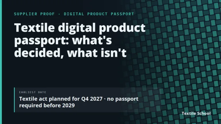 Textile Digital Product Passport: Dates, What’s Decided and What Isn’t