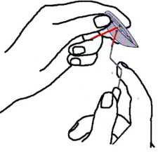 filling bobbin thread in shuttle