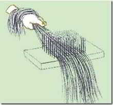 bast fiber hackling
